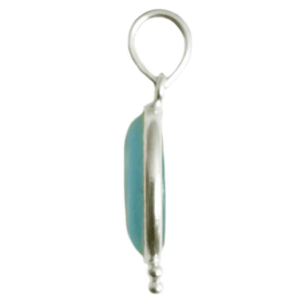 Pendentif calcédoine bleue en argent massif 925