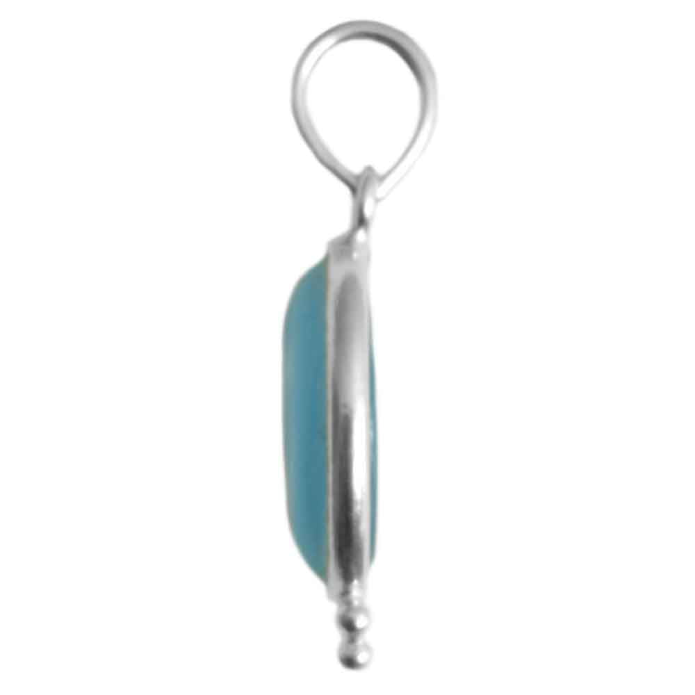 Pendentif calcédoine bleue en argent massif 925