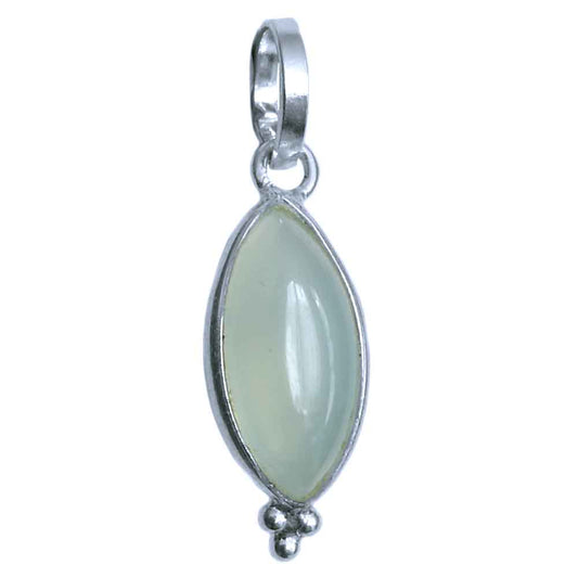 Pendentif calcédoine aqua en argent massif 925