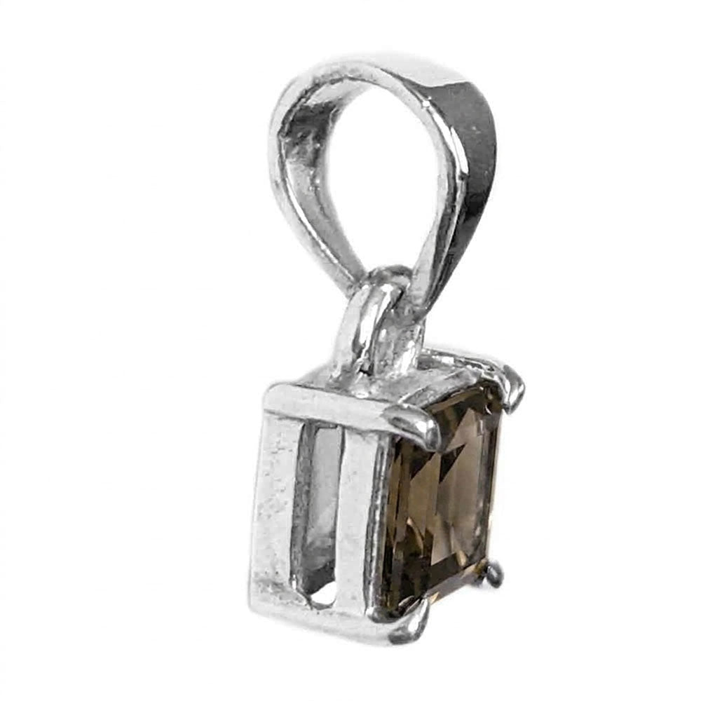 Pendentif quartz fumé en argent massif 925