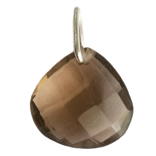 Smoky quartz sterling silver pendant