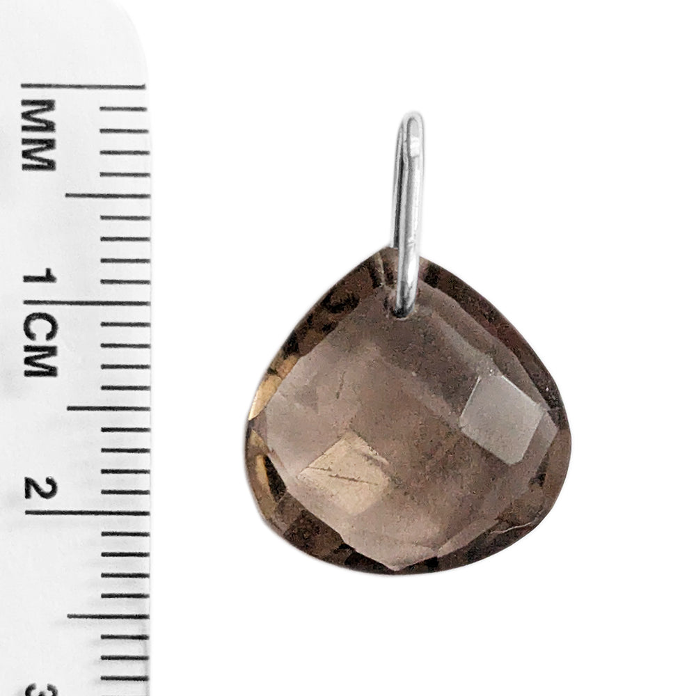 Pendentif quartz fumé en argent massif 925