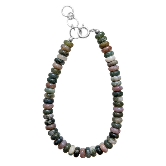 Bracelet agate en argent massif 925