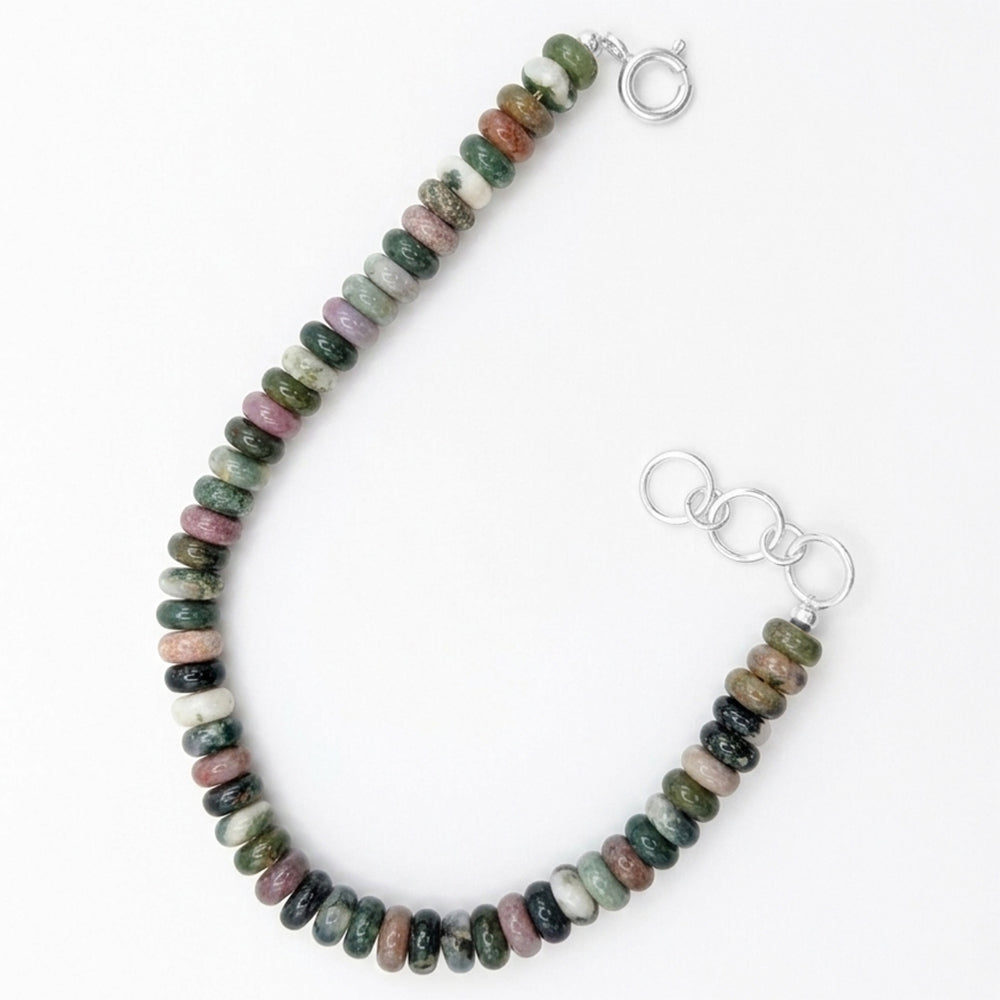 Bracelet agate en argent massif 925