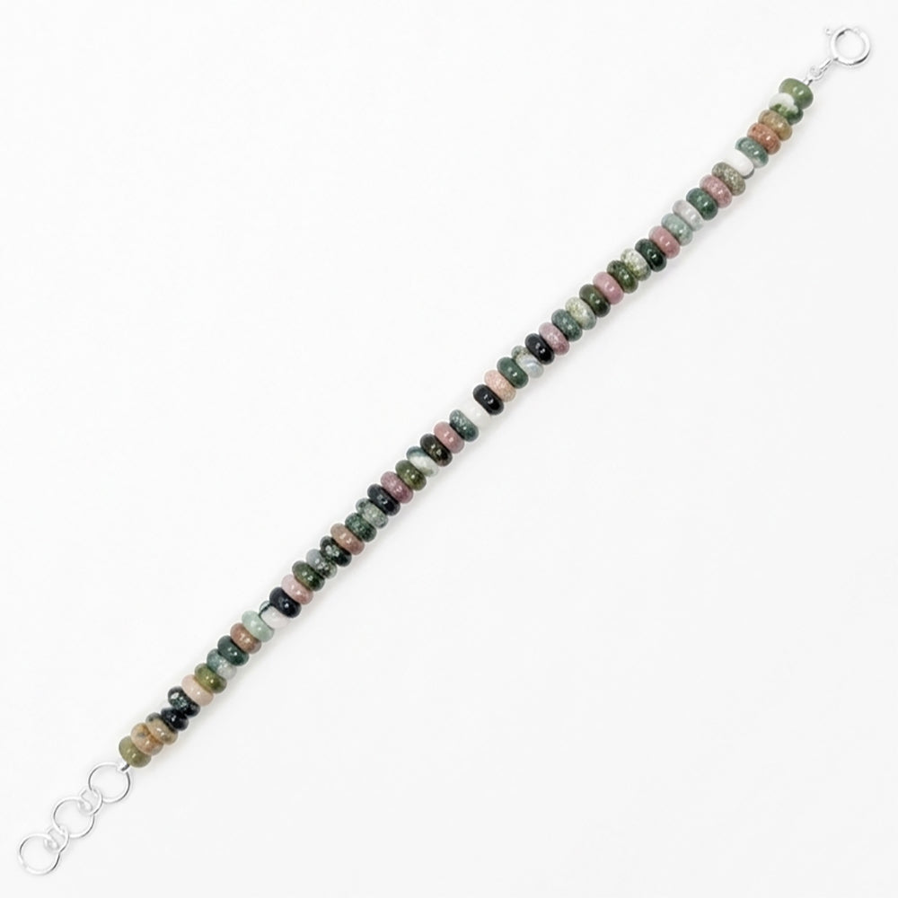 Bracelet agate en argent massif 925