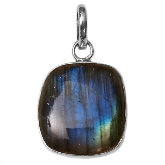 Pendentif labradorite en argent massif 925