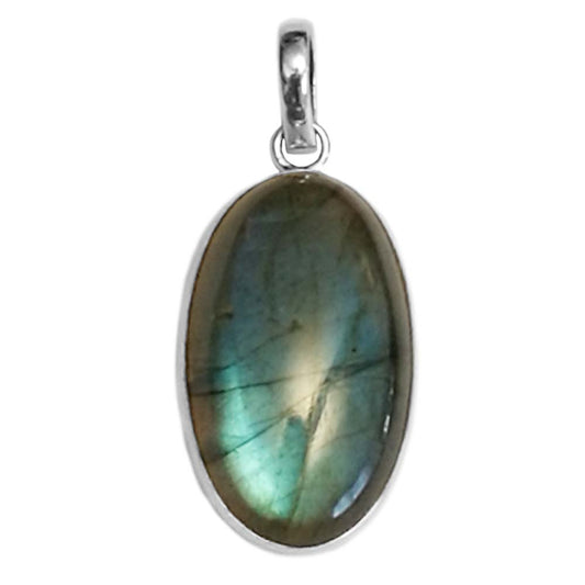 Pendentif labradorite en argent massif 925