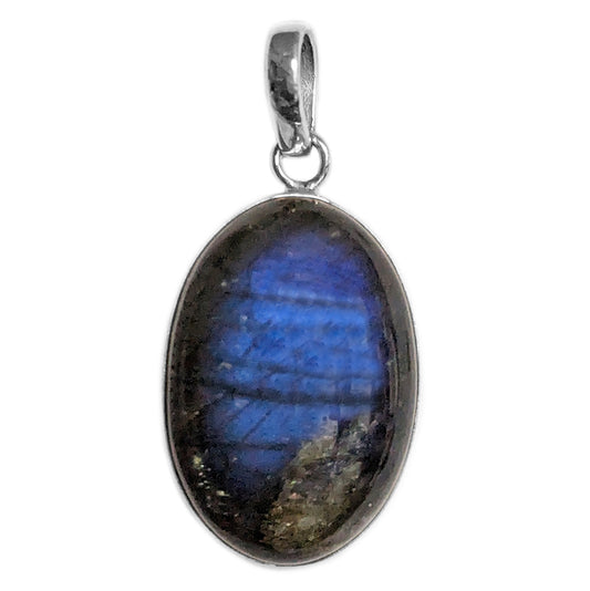 Pendentif labradorite en argent massif 925