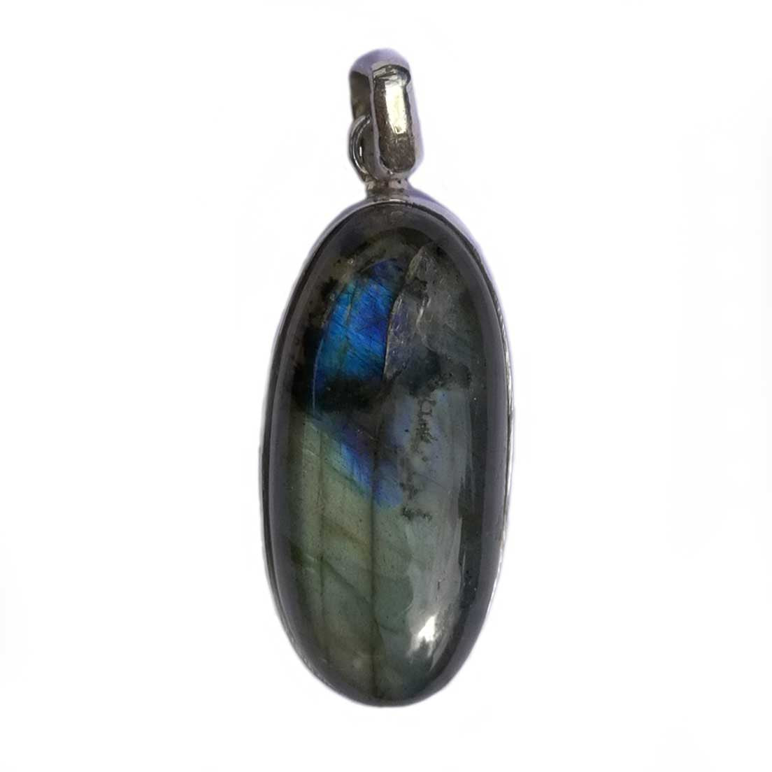 Pendentif labradorite en argent massif 925