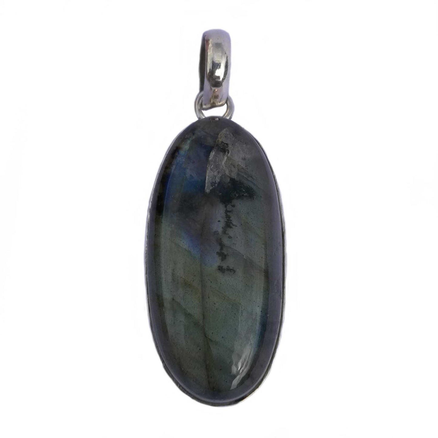 Pendentif labradorite en argent massif 925