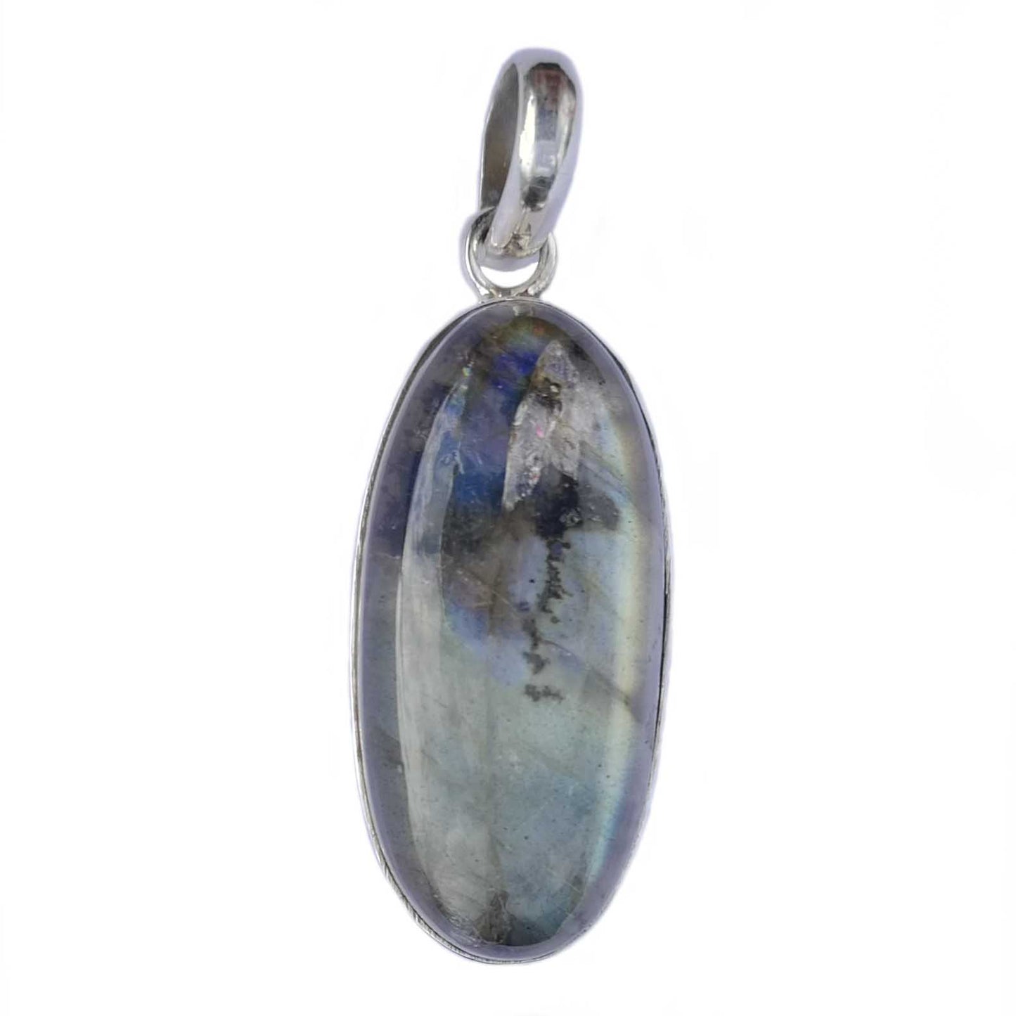 Pendentif labradorite en argent massif 925