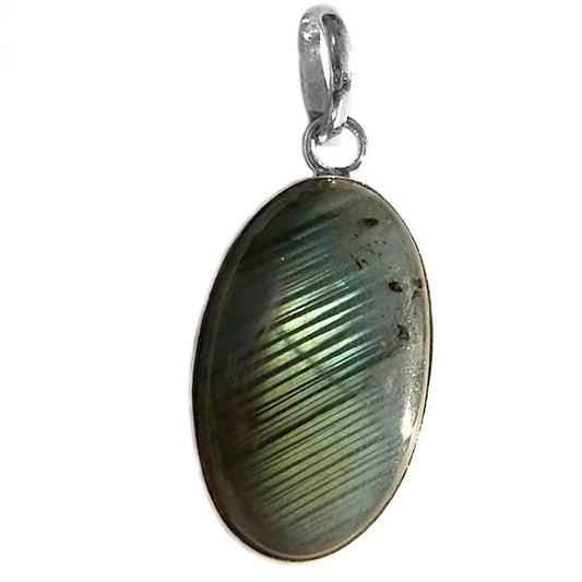 Pendentif labradorite en argent massif 925