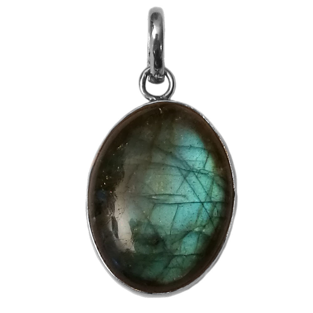 Pendentif labradorite en argent massif 925