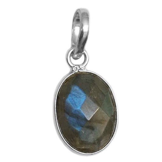 Pendentif labradorite en argent massif 925