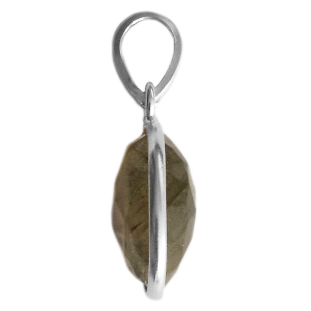 Pendentif labradorite en argent massif 925