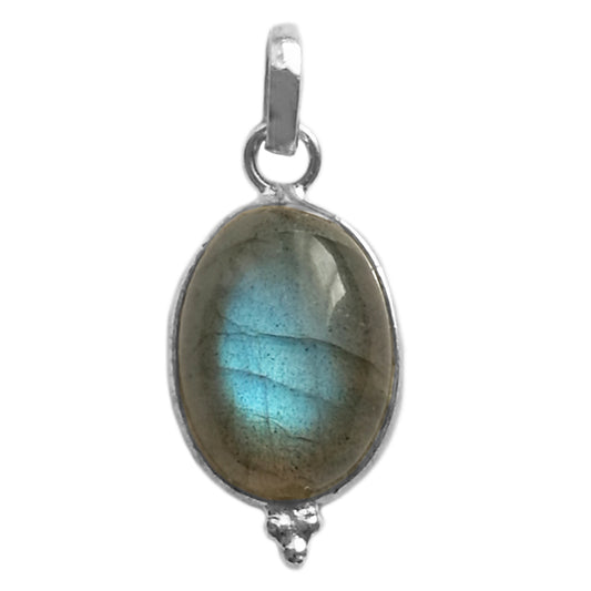 Pendentif labradorite en argent massif 925