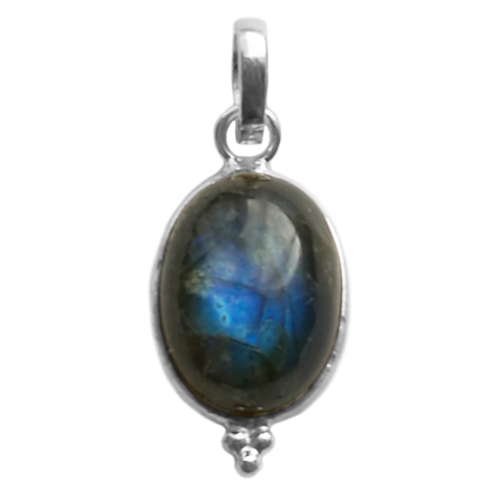 Pendentif labradorite en argent massif 925