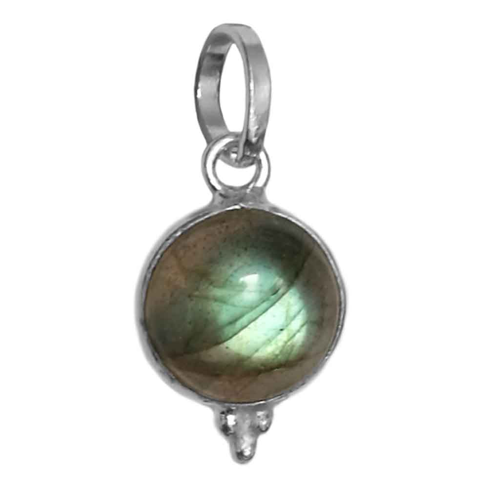 Pendentif labradorite en argent massif 925