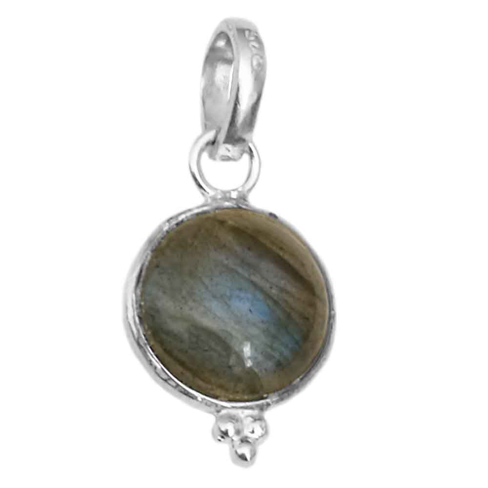 Pendentif labradorite en argent massif 925