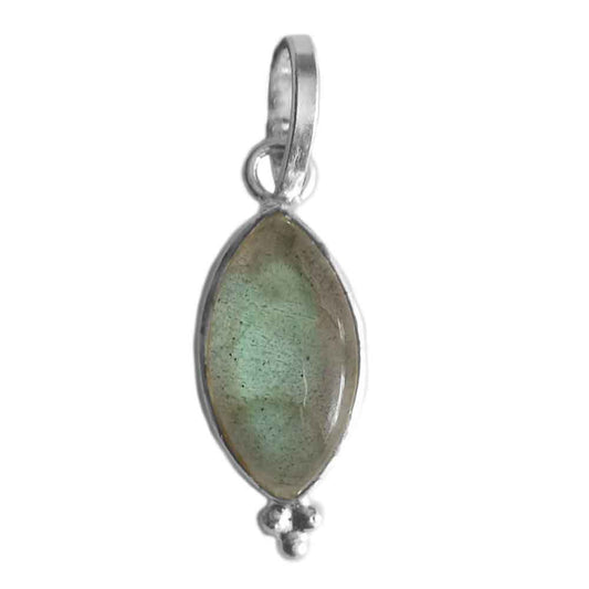 Pendentif labradorite en argent massif 925