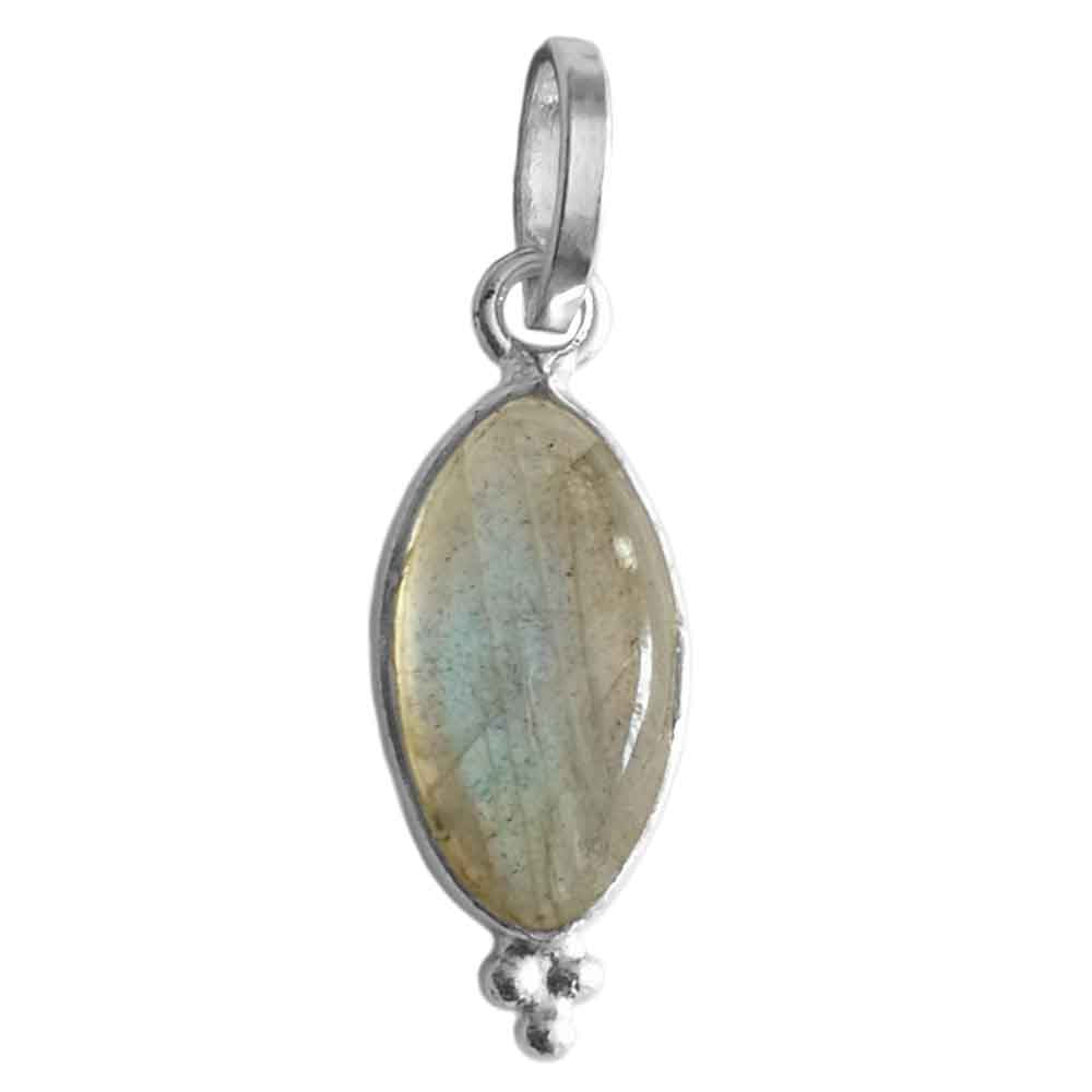 Pendentif labradorite en argent massif 925