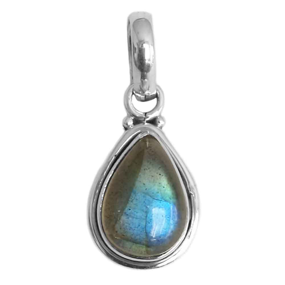 Pendentif labradorite en argent massif 925