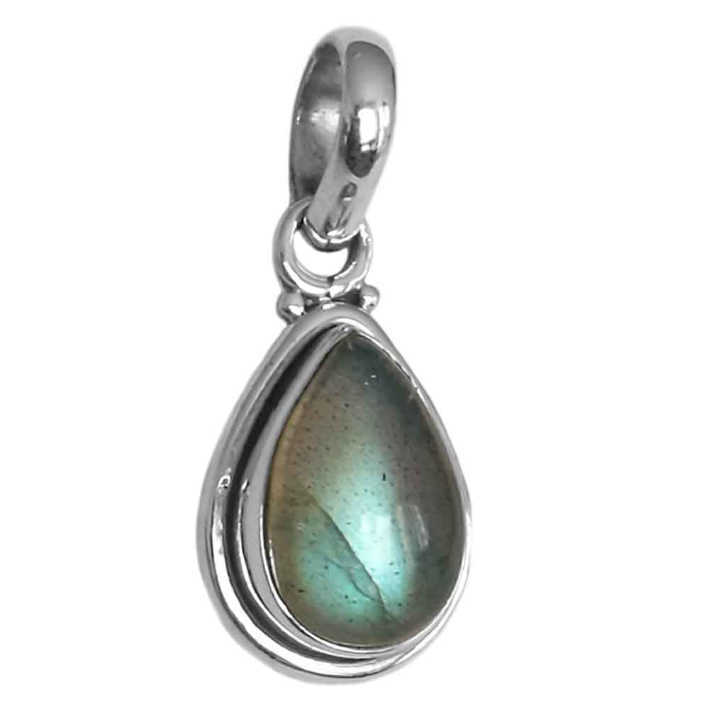 Pendentif labradorite en argent massif 925