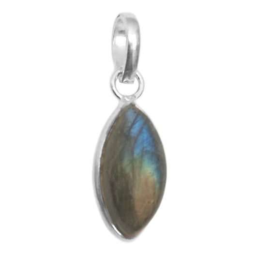 Pendentif labradorite en argent massif 925