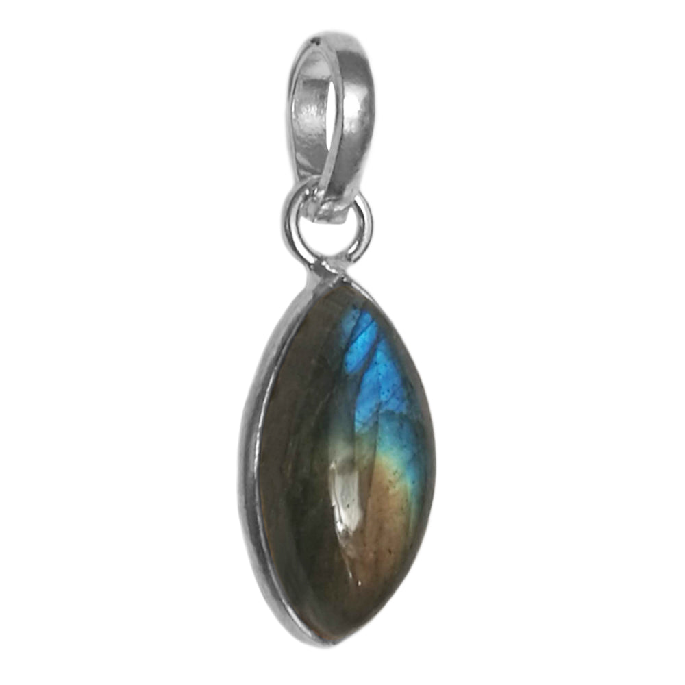 Pendentif labradorite en argent massif 925