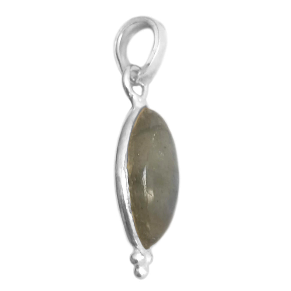 Pendentif labradorite en argent massif 925