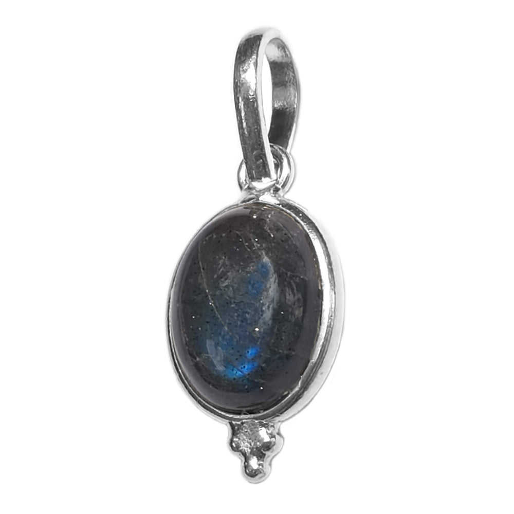 Pendentif labradorite en argent massif 925