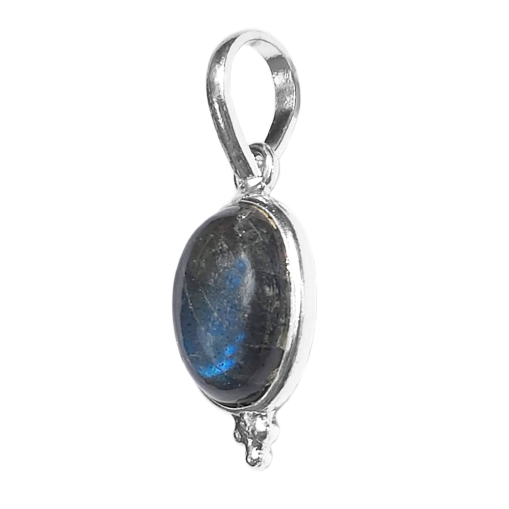 Pendentif labradorite en argent massif 925