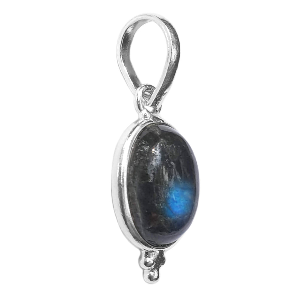 Pendentif labradorite en argent massif 925