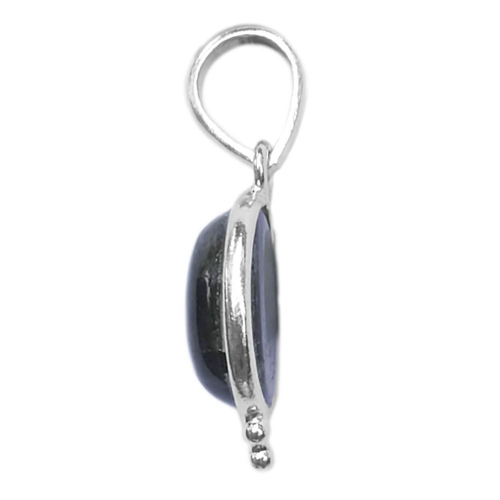 Pendentif labradorite en argent massif 925