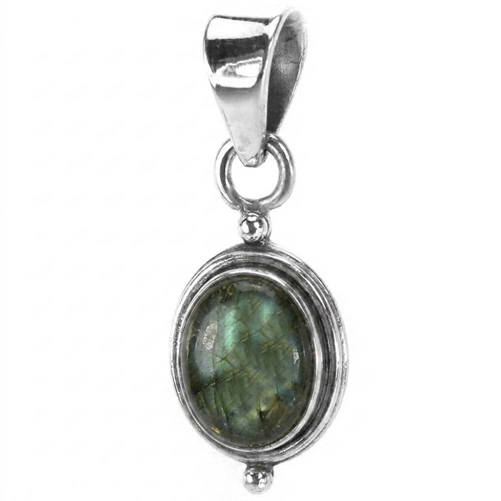 Pendentif labradorite en argent massif 925