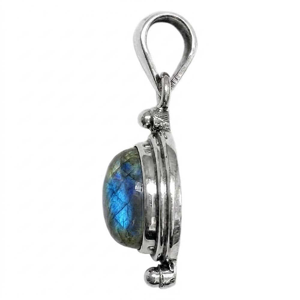Pendentif labradorite en argent massif 925
