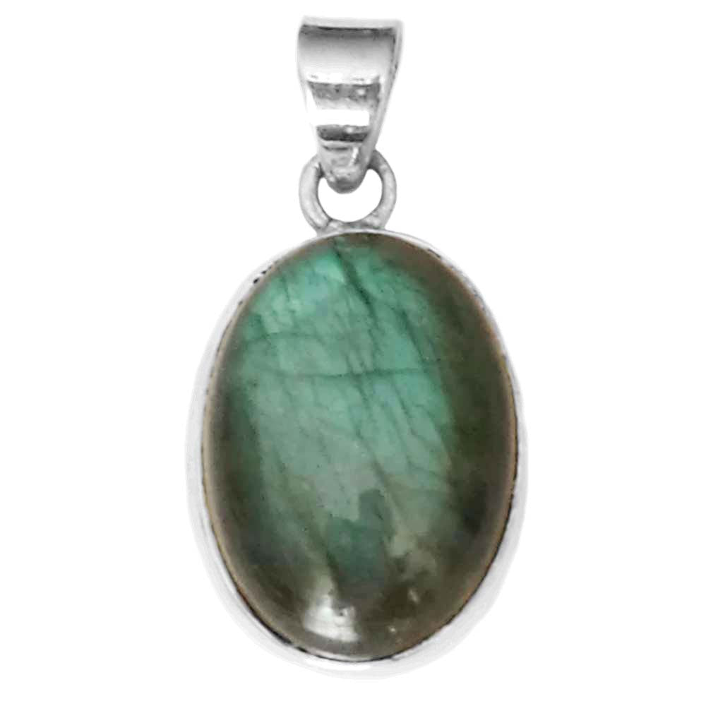 Pendentif labradorite en argent massif 925