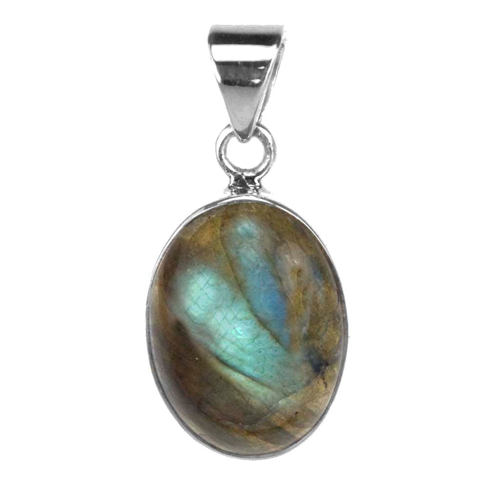 Pendentif labradorite en argent massif 925