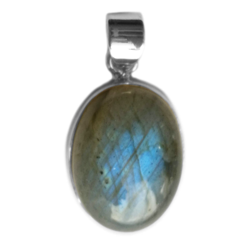 Pendentif labradorite en argent massif 925