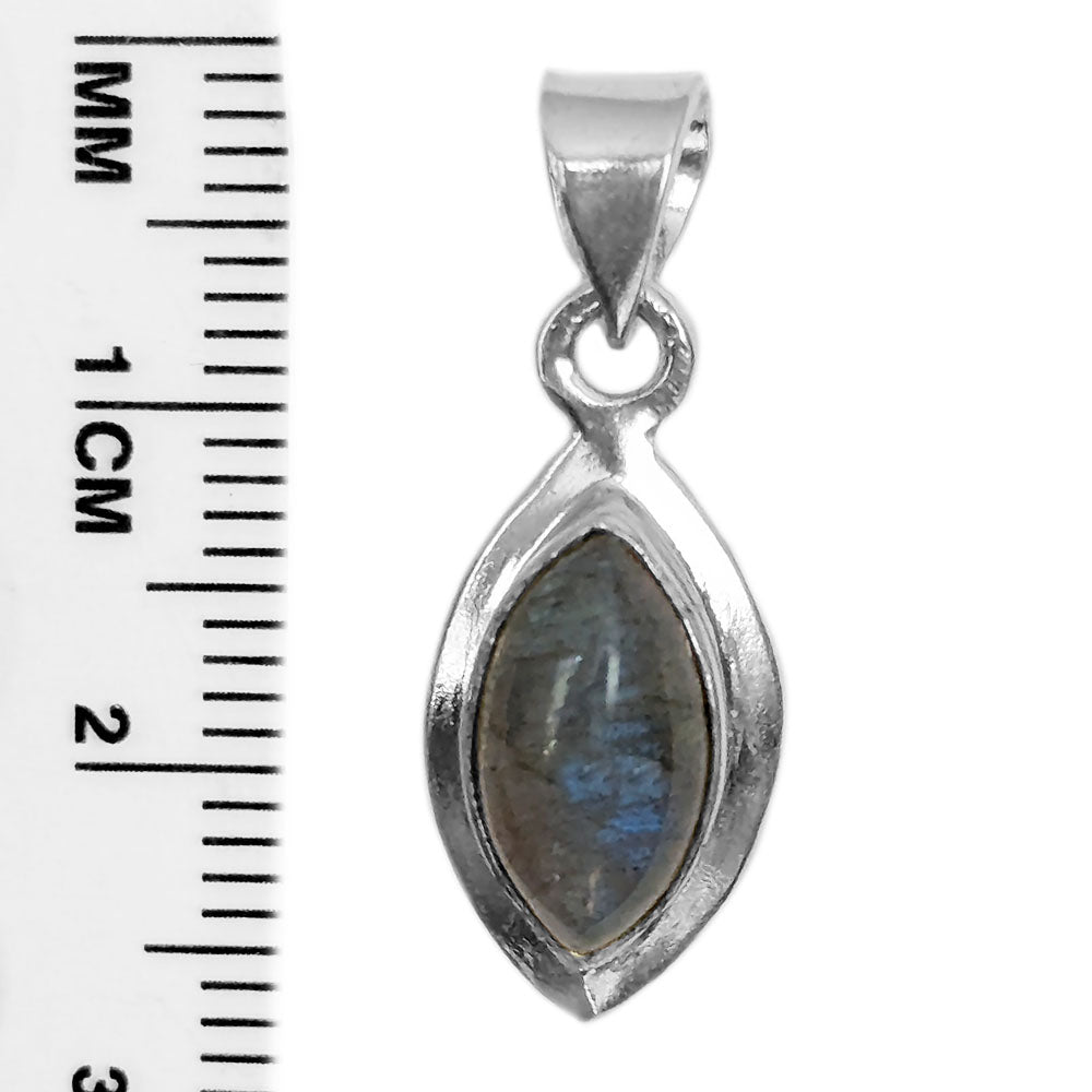 Pendentif labradorite en argent massif 925
