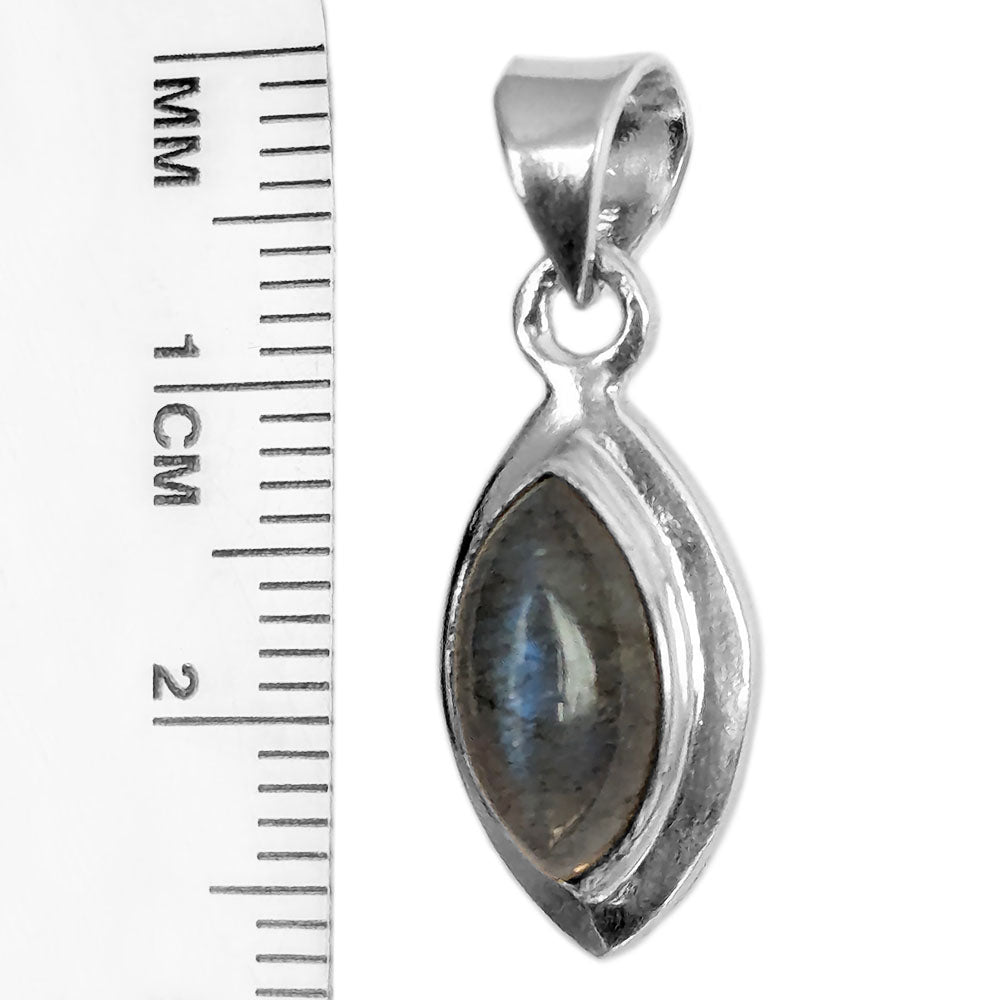 Pendentif labradorite en argent massif 925