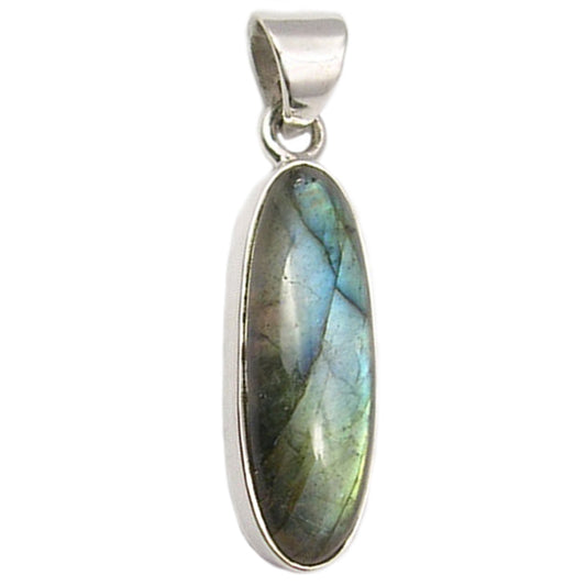 Pendentif labradorite en argent massif 925