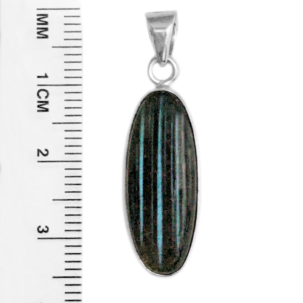 Pendentif labradorite en argent massif 925