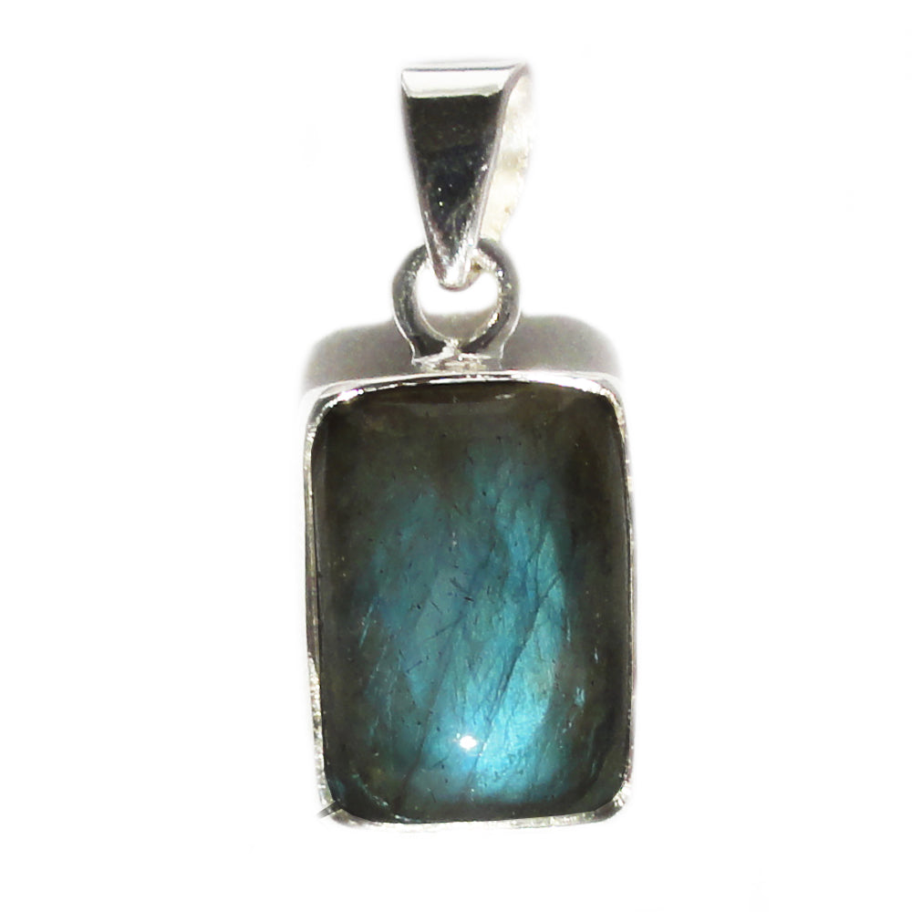 Pendentif labradorite en argent massif 925