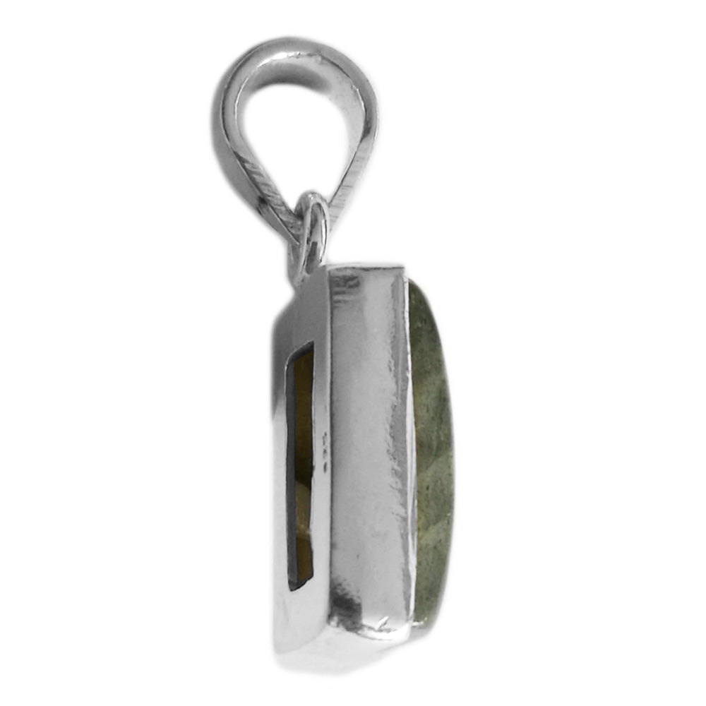 Pendentif labradorite en argent massif 925