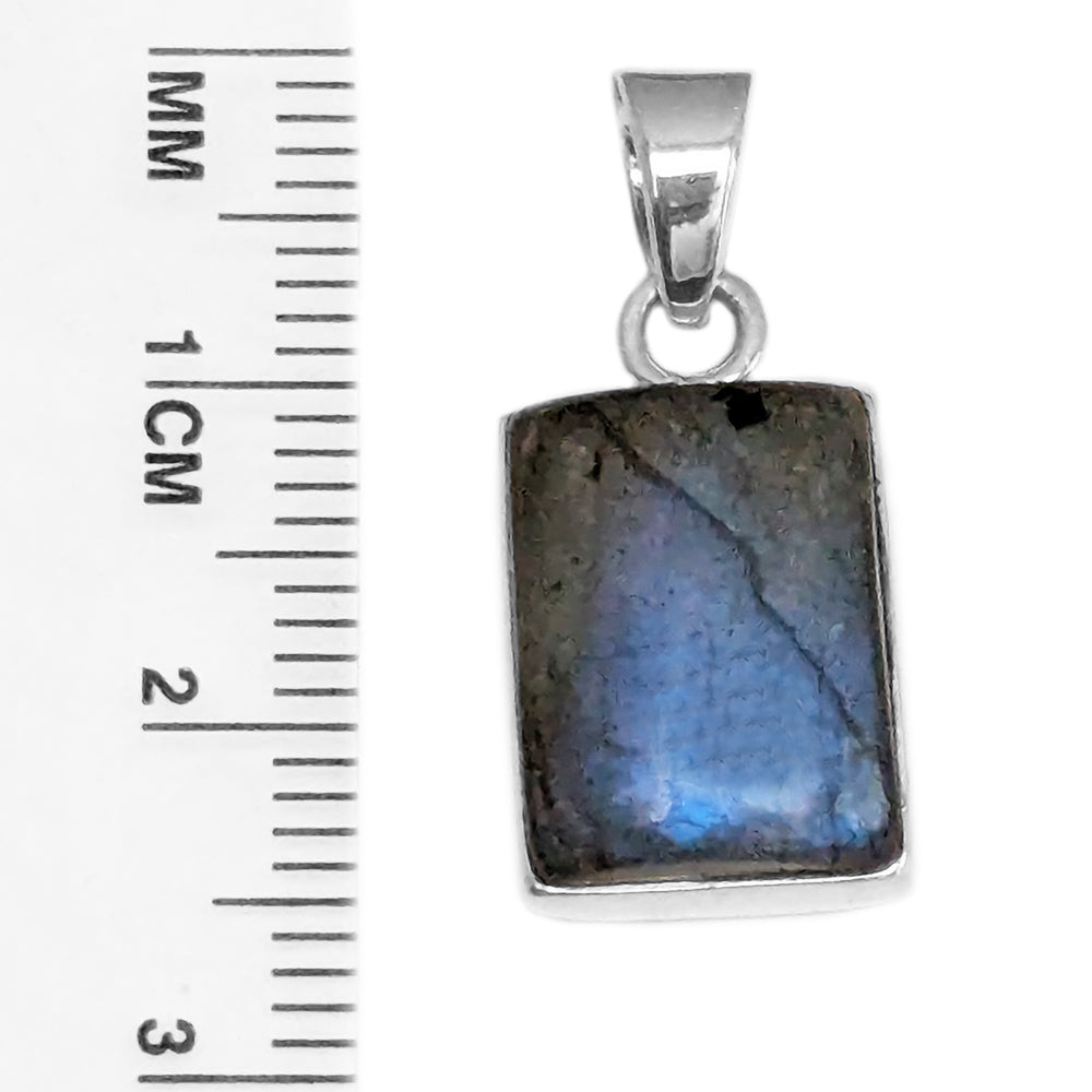 Pendentif labradorite en argent massif 925
