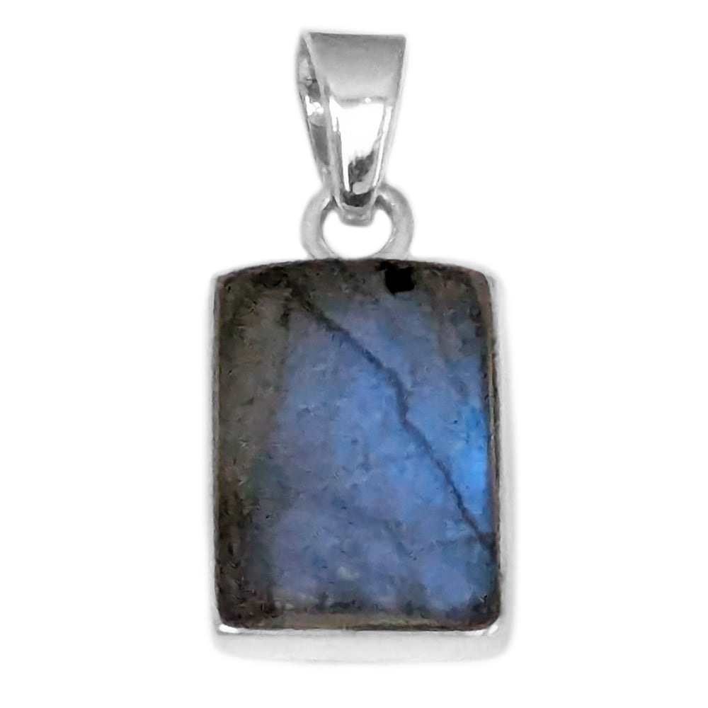Pendentif labradorite en argent massif 925