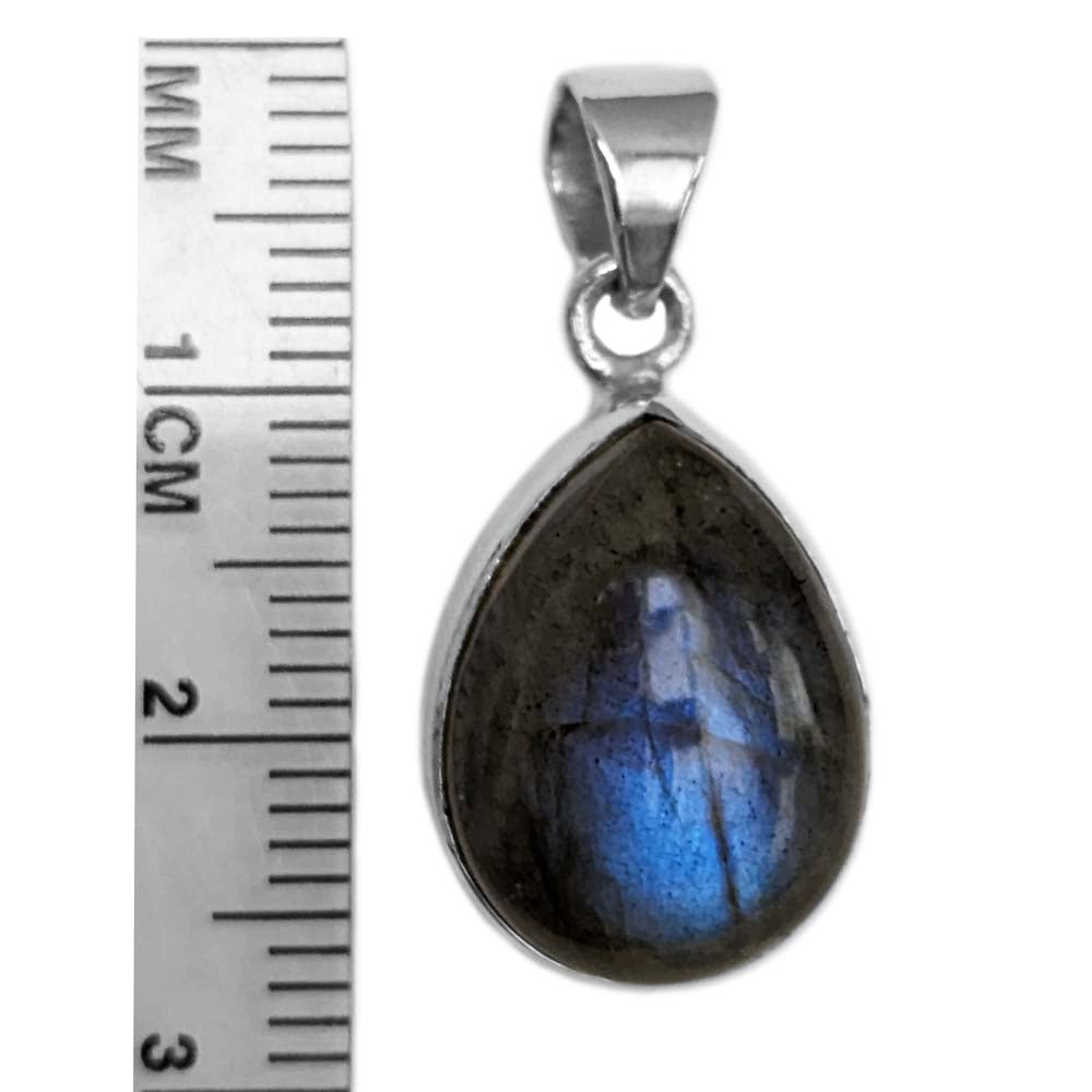 Pendentif labradorite en argent massif 925