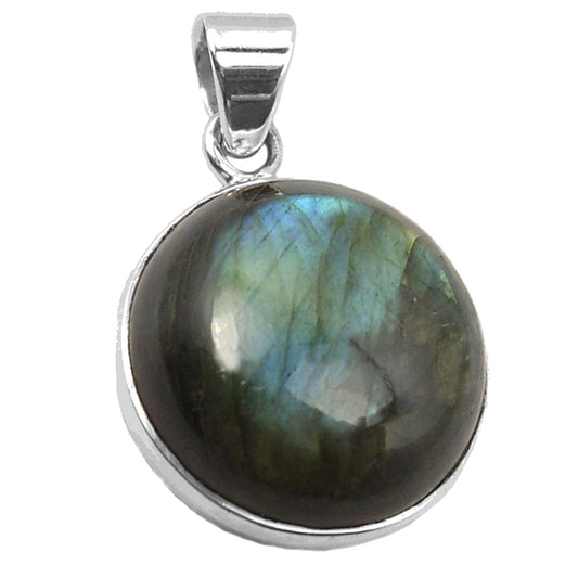 Pendentif labradorite en argent massif 925