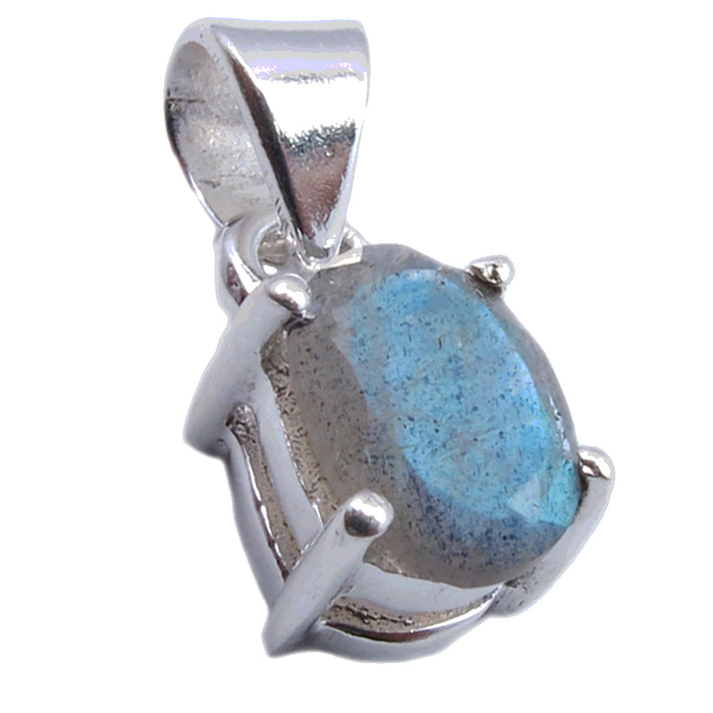 Pendentif labradorite en argent massif 925